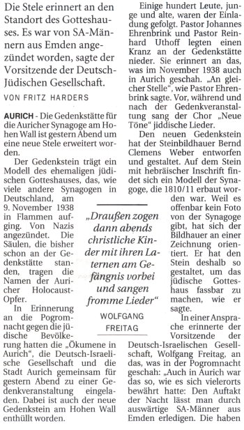 Auricher Synagoge brannte I