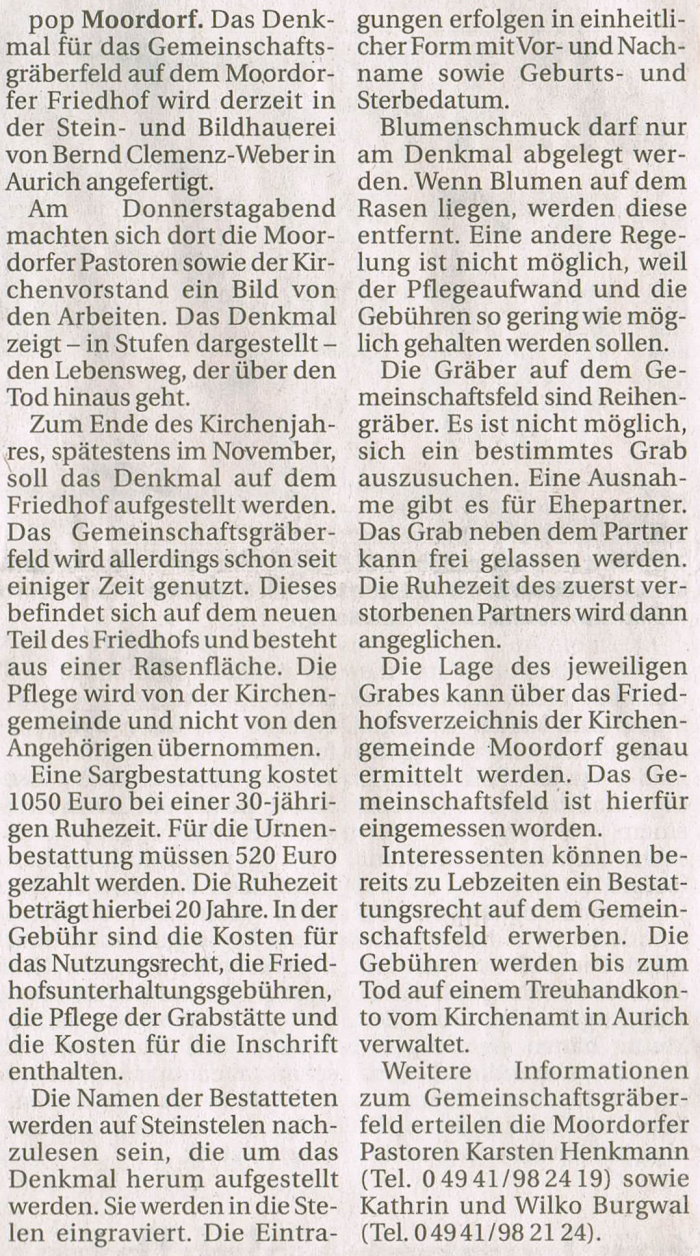 Kirche �bernimmt Grabpflege III