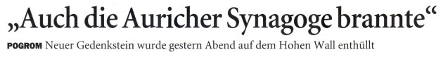 Auricher Synagoge brannte �